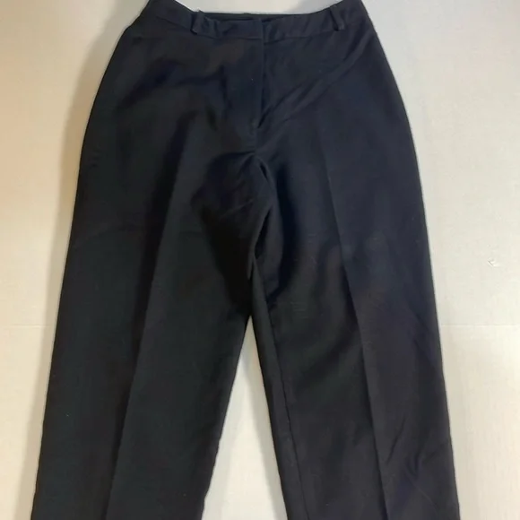 Talbots 100% Italian Wool Black Pants Made in USA Fully Lined‎ Trouser Size 4P - Picture 5 of 14